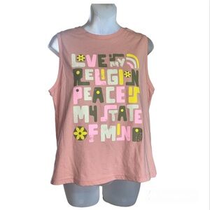 Target Take Pride Women’s Unisex Blush Pink Graphic Muscle Tank Top size Medium